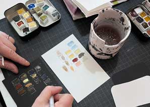 Make watercolor paint yourself