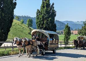 An Emmental grill by horse and cart