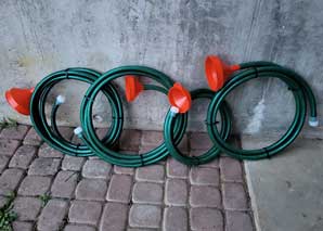 Garden hose alphorn games
