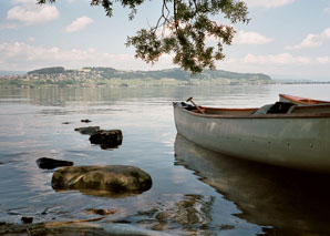 Canoë sur le lac de Morat