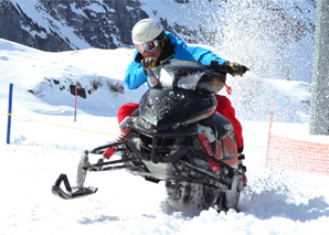 Drive an e-snowmobile