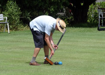 A game of croquet on the polo pitch