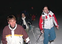 An evening on snow shoes