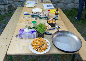 Cooking outdoors in central Switzerland