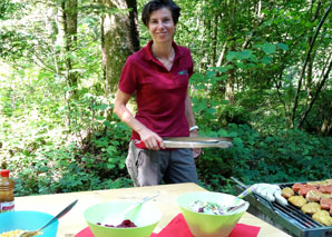 Cooking outdoors in central Switzerland