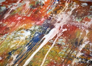 Actionpainting mit Pfeil und Bogen