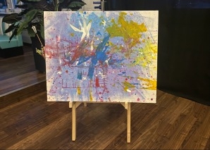 Actionpainting mit Pfeil und Bogen