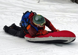 Airboarden und Schneeschuhlaufen