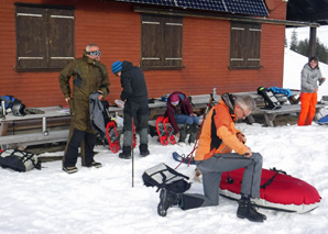 Airboarden und Schneeschuhlaufen