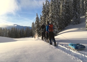 Airboard-Erlebnis mit Schneeschuhlaufen