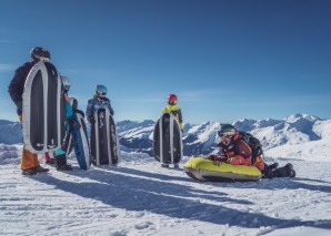 Airboard-Erlebnis mit Schneeschuhlaufen