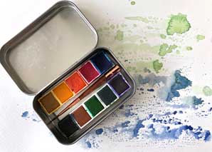 Make watercolor paint yourself