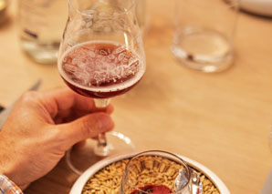 Beer tasting with sommelier