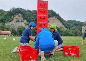 Compétition fun de bière