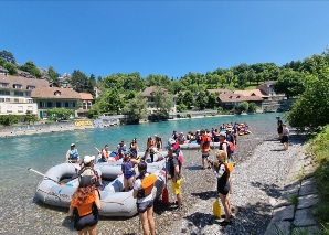 Dinghy trip on the Aare from Thun to Bern