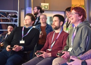 Team-building event with video games