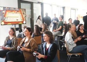 Team-building event with video games