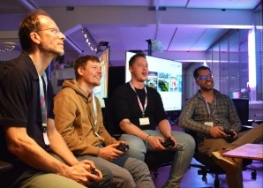 Team-building event with video games