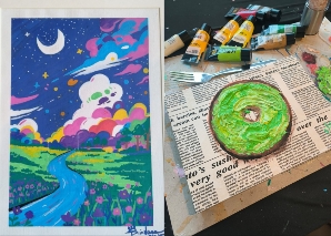 Peinture : créer une œuvre d'art ensemble