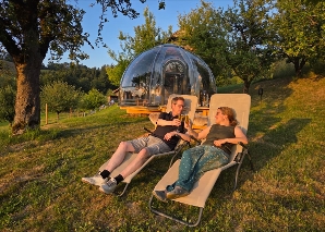Spend the night in the bubble under the starry sky