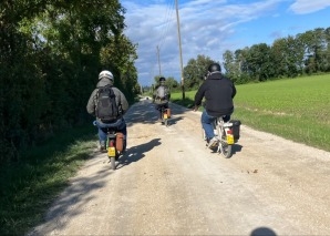 Velosolex tour through the Seeland region