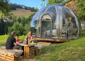 Spend the night in the bubble under the starry sky