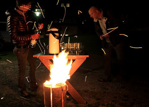 Finnish candlelight archery with food