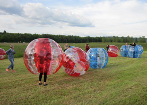 Bumper Ball Enfant Verte - Bubble Foot - Jeu gonflable à sensation