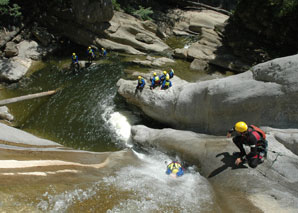 Canyoning in central Switerland's Chli Schliere