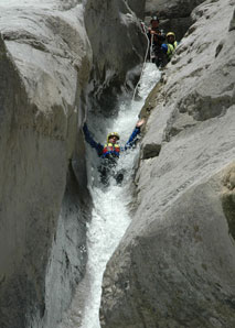 Canyoning in central Switerland's Chli Schliere