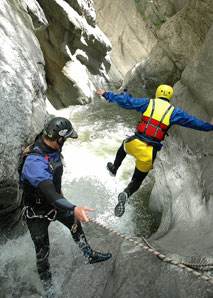 Canyoning in central Switerland's Chli Schliere