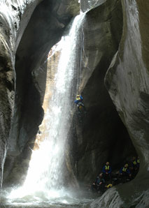Canyoning in central Switerland's Chli Schliere