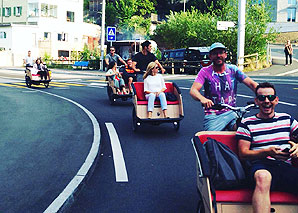 Cargobike tour with electric drive