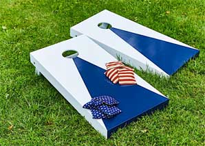 Cornhole – Play corn sacks into the hole