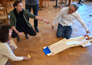 Construction d'un parcours de minigolf avec jeu d'équipe