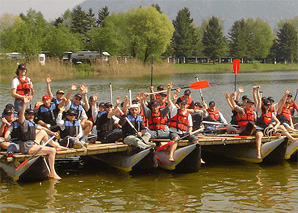 Raft building in the Ticino