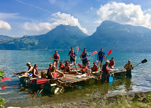 Flossbau am Thunersee