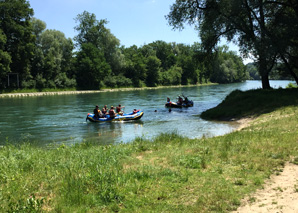 Promenade sur la Reuss en canot pneumatique ou canoë