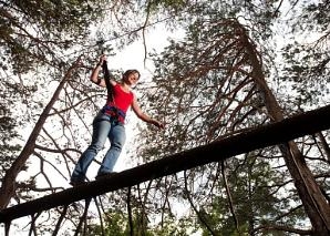 Zip wire in the Berner Oberland