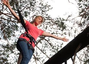 Zip wire in the Berner Oberland