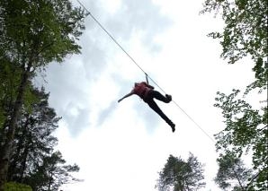 Zip wire in the Berner Oberland