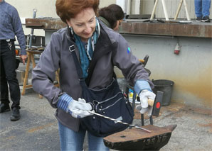 Fondue fork forging whole Switzerland