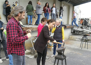 Fondue fork forging whole Switzerland