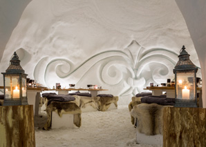 Snow shoe trek to a fondue in an igloo