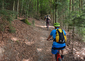 Excursion guidée à vélo en Emmental en VTT sur un seul sentier