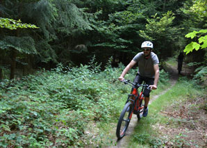 Excursion guidée à vélo en Emmental en VTT sur un seul sentier