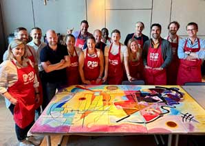 Painting together: creative team event