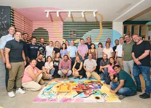 Painting together: creative team event