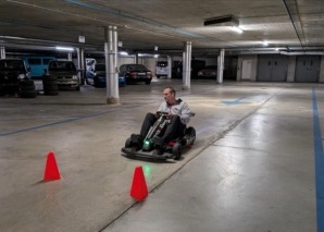 Mobile go-karts for company premises