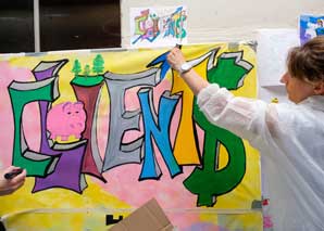 Graffiti-Workshop – Sprayen auf der Leinwand